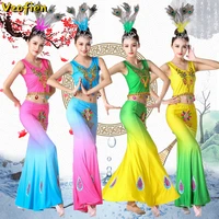 peacock dancer costume for women national dai dance chinese folk dance clothes festival stage performance hmong clothing