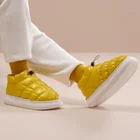 Женские ботинки, зимняя обувь из хлопка на пуху, модные трендовые теплые водонепроницаемые Нескользящие уличные зимние ботинки на толстой подошве для пар