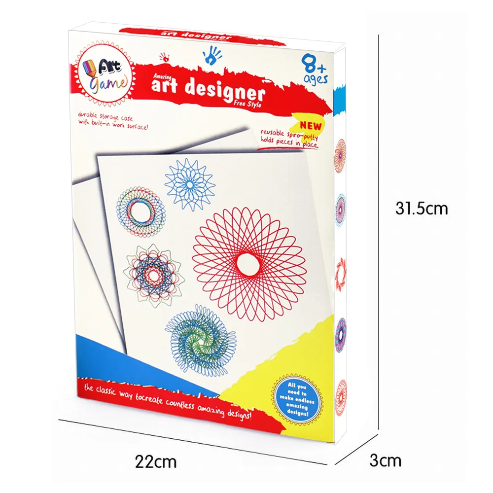 

Spirograph Drawing Toy Set Interlocking Gears Wheels Painting Drawing Accessories Creative Educational Toy Children Gift CT0360
