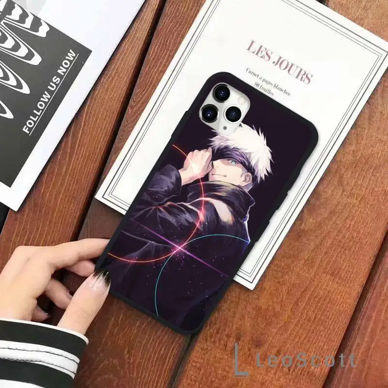 

Anime Cartoon Jujutsu Kaisen Satoru Phone Case for iPhone 11 12 pro XS MAX 8 7 6 6S Plus X 5S SE 2020 XR Soft silicone