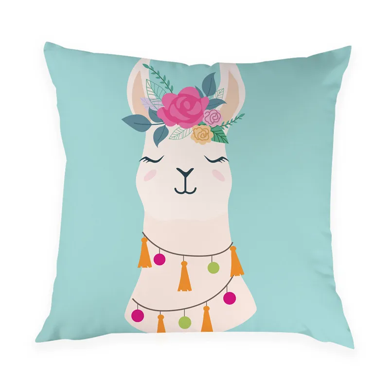 Чехол для подушки с изображением Животных Альпака ПИЧ скин Наволочки диван