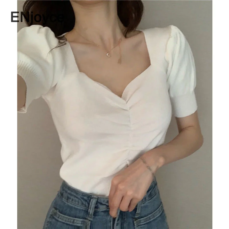 Сказочное летнее сексуальное платье с v-образным воротом со складками Ruffleds