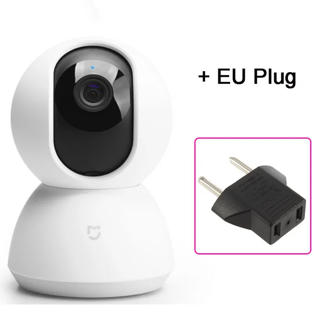 Обновленная версия Xiaomi Mijia Smart camera веб-камера 1080P WiFi Pan-tilt ночное видение 360 Угол обзора видео камера вид детский монитор - Цветной: add EU Adapter