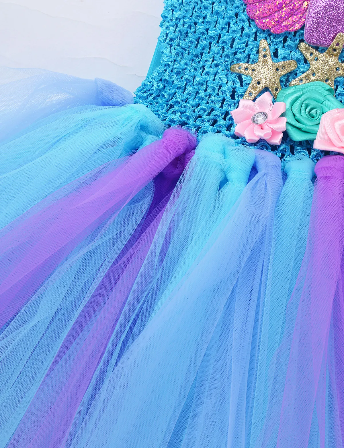 Vestido de sirena para ni&ntilde;a, traje de princesa para fiesta de cumplea&ntilde;os, Halloween y Navidad, traje de sirena para ni&ntilde;o de 2 a 12 a&ntilde;os-5