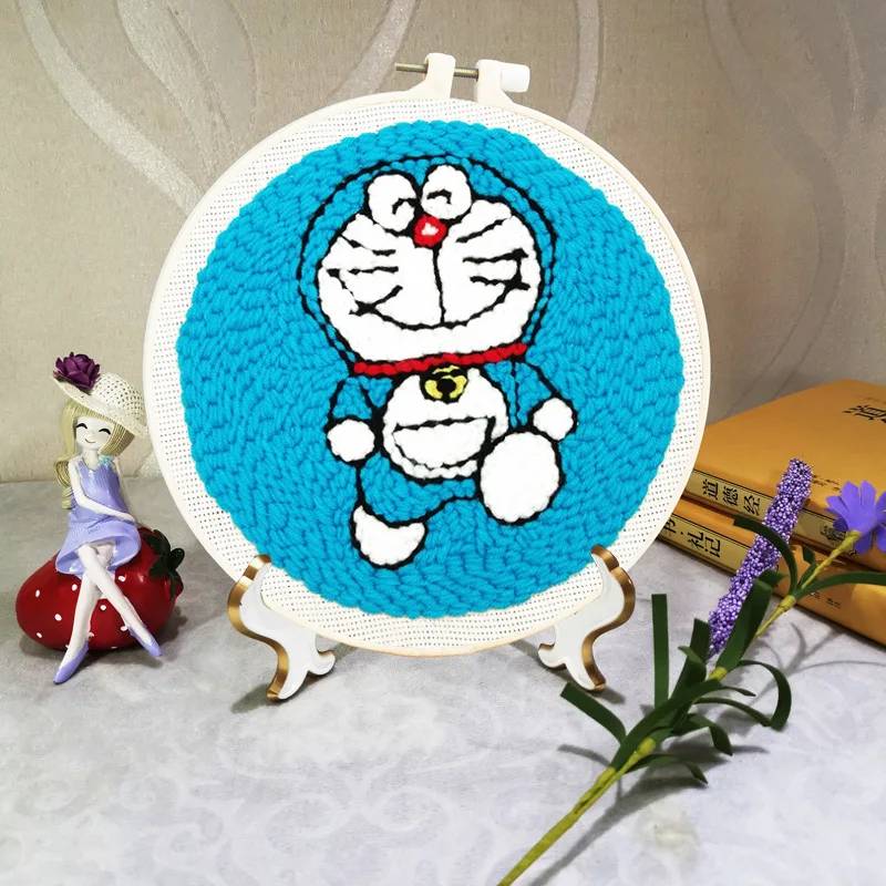 

2021 New Alice DIY Embroidery Kit Beginner Pink Wool Embroidery Kit Cross Stitch Kit Russia Threading Embroidery