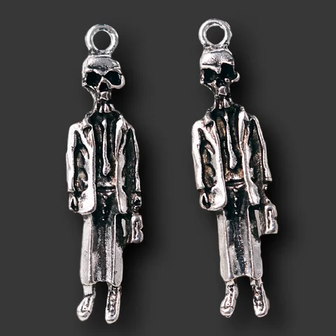 8 шт посеребренные таинственный доктор скелет кулон шарма серьги браслет игра металла ювелирное ремесло делая 44*11 мм