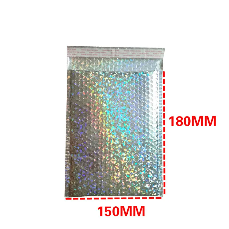 50 шт./лот конверты для отправки лазера серебристые водонепроницаемые курьерские