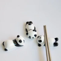 1 pcs creative ceramic chopsticks stand cartoon holder rack panda lucky cat shape fashion kitchen tableware