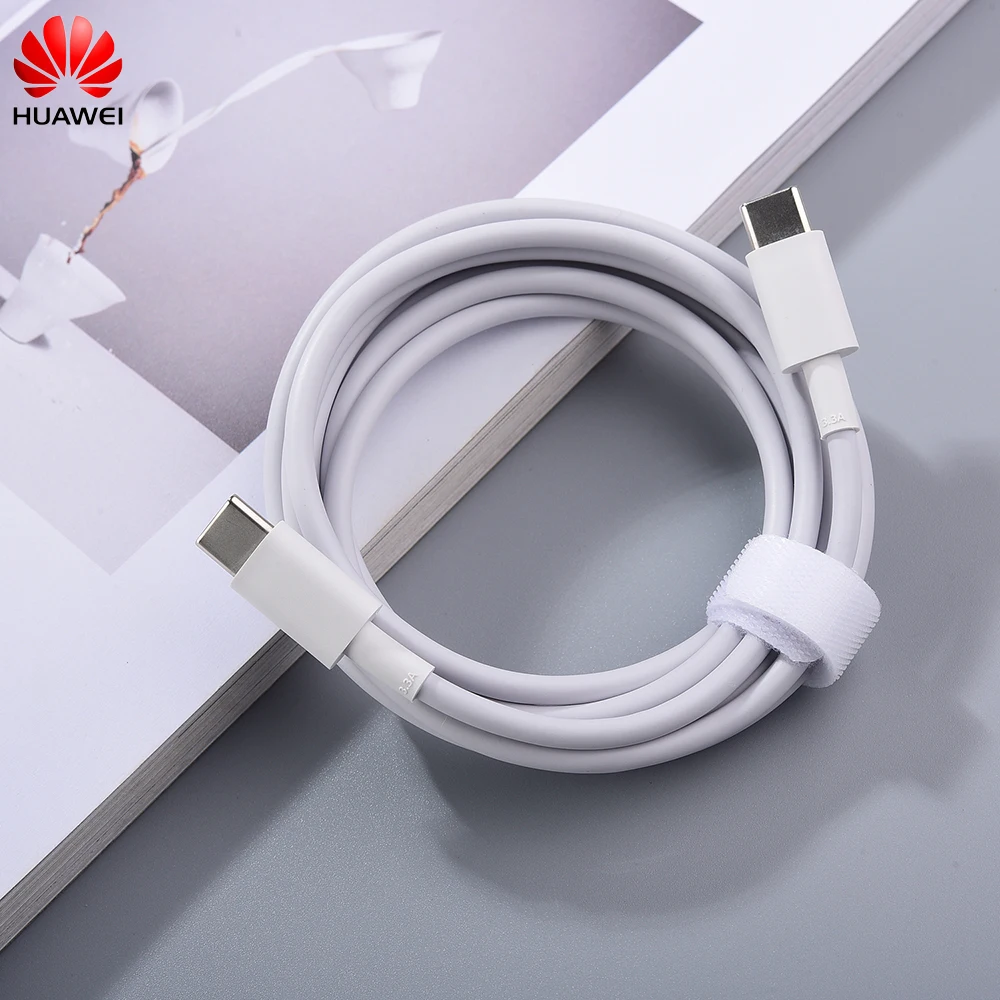 Оригинальный кабель зарядного устройства Huawei 3.3A USB Type C PD 180 см для ноутбука Matebook