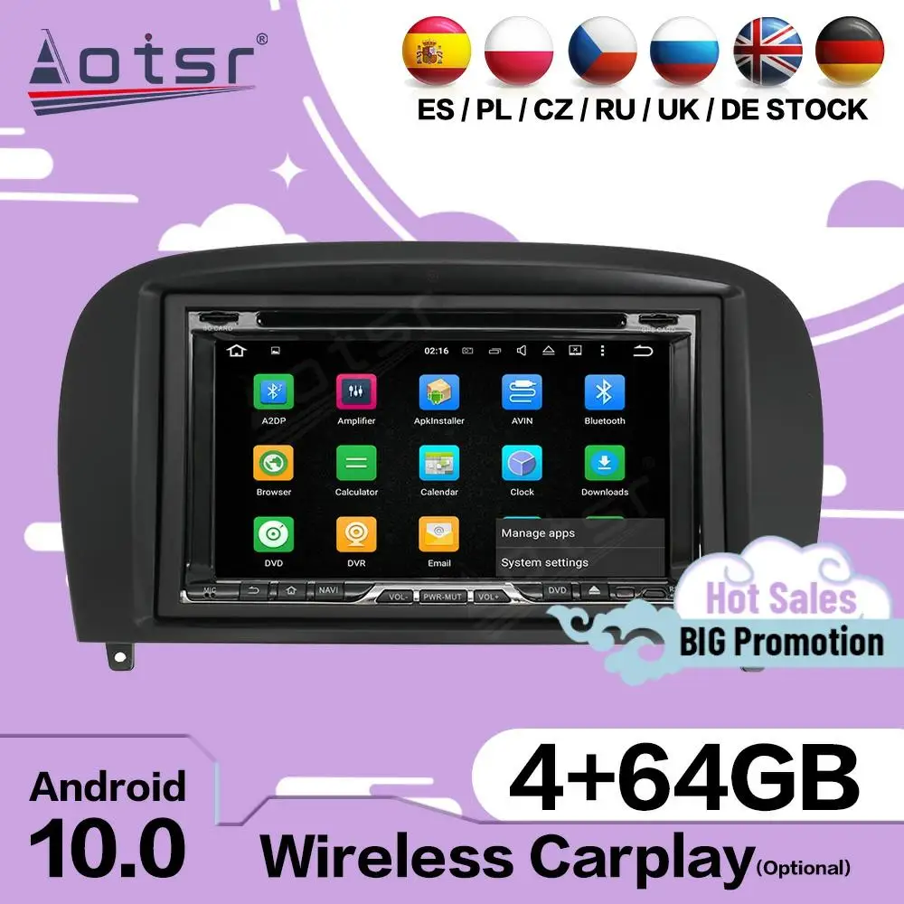 

Мультимедийный стерео экран Carplay для Mercedes Benz SL R230, 2001, 2002, 2003, 2004, GPS, аудио, радио, головное устройство
