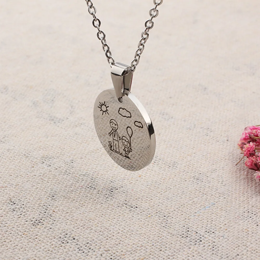 Ожерелье с подвеской-монеткой из нержавеющей стали |