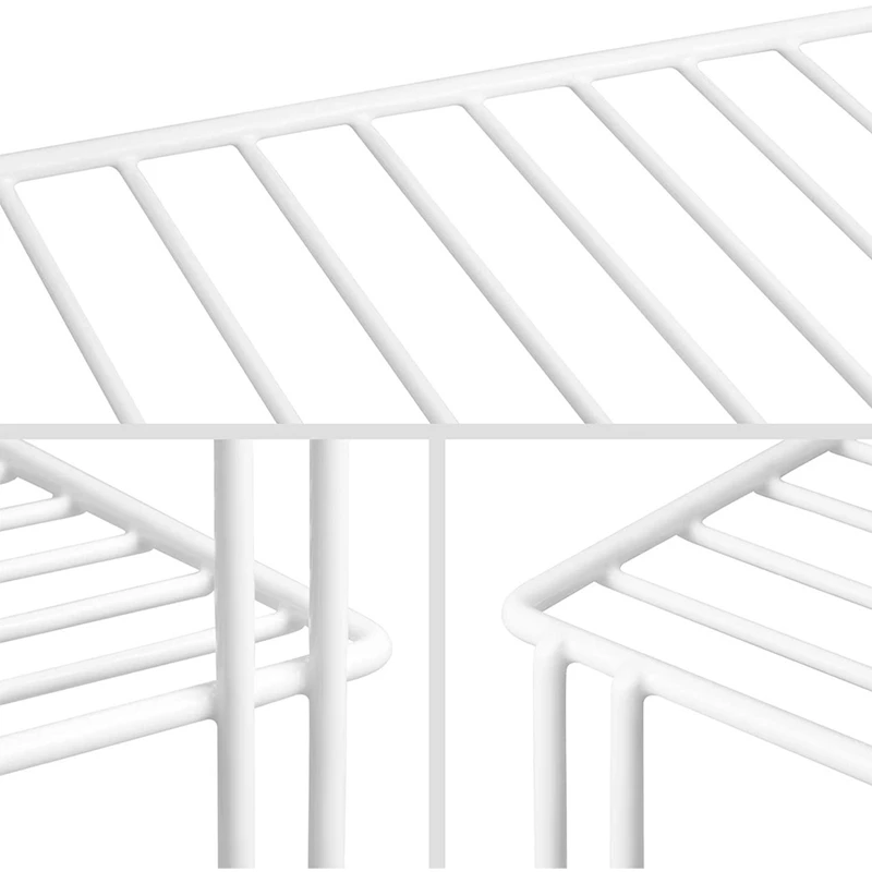 

2 Pack Kitchen Cupboard Shelf Organiser,3 Tier Corner Shelf Plate Storage Rack Cupboard Organiser for Kitchen