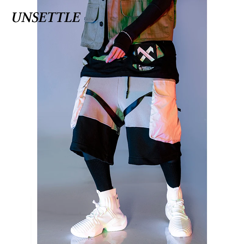 UNSETTLE 2020SS летние мужские хип хоп джоггеры шорты в уличном стиле с карманами