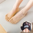 Женская летняя обувь пять пальцев носки женский ультратонкий носок Смешные носок невидимые носки с ворсом; С силиконовой нескользящей подошвой дышащие антифрикционные