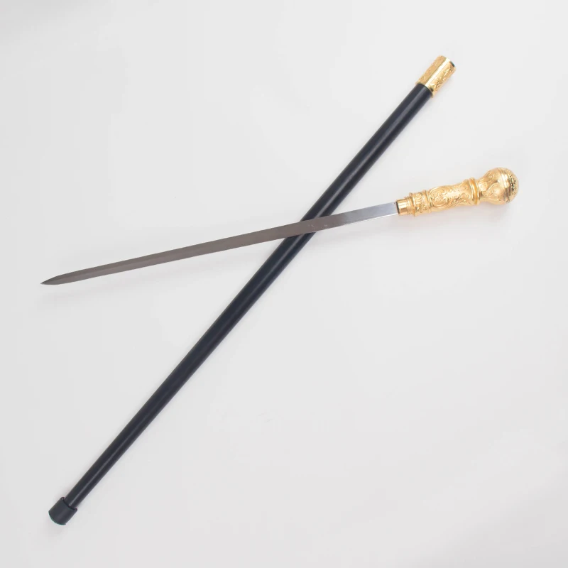 

sword cane Mountaineering stick self protection prop Stainless steel material 90cm long five color metal cane