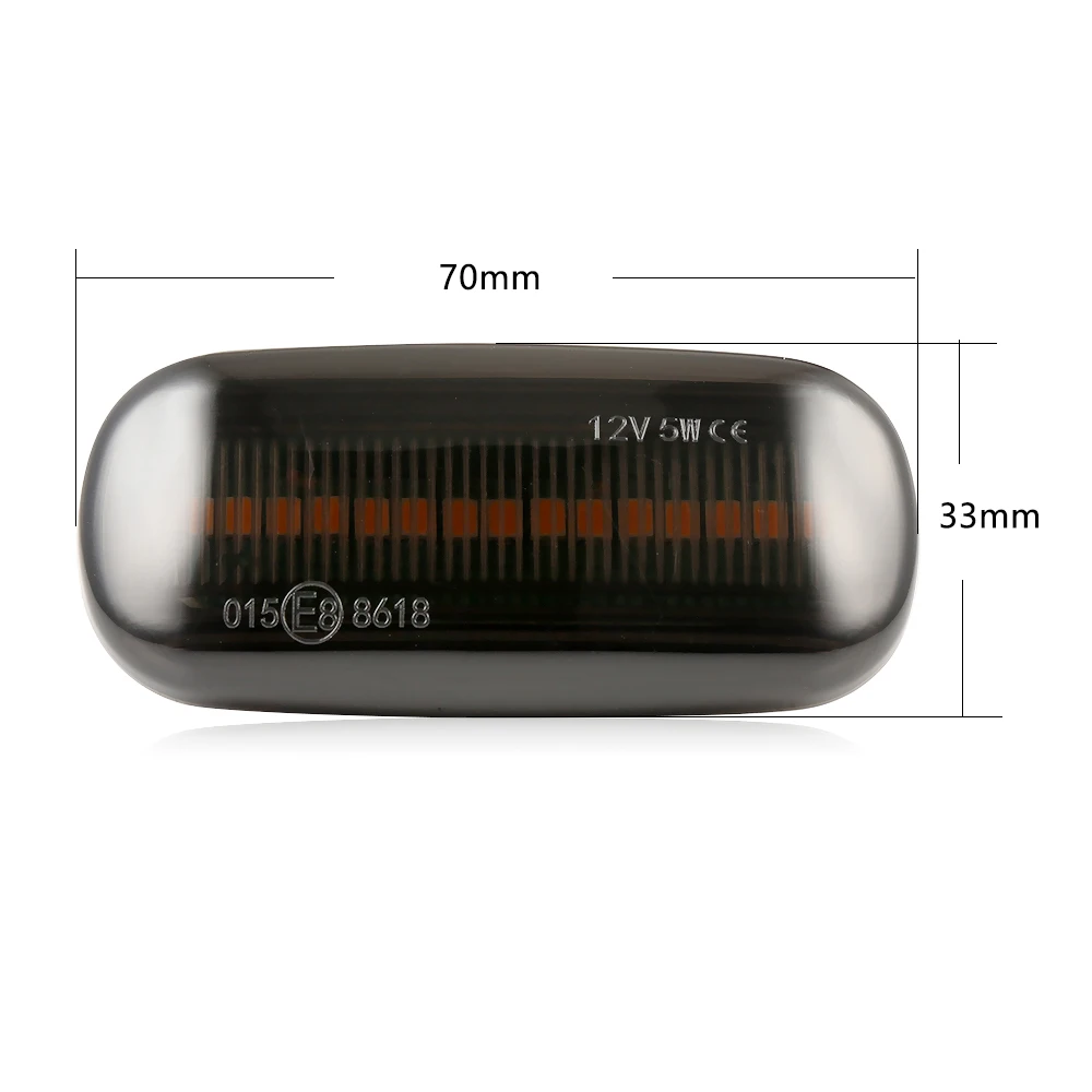 2 шт. светодиодный динамический Боковой габаритный фонарь светильник сигнала