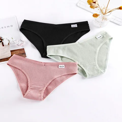 Ladies Seamless Hip-lifting Panties Sexy Soft Cotton Underwear Female Japanese Mid-waist Girl Student Threaded Cotton Briefs