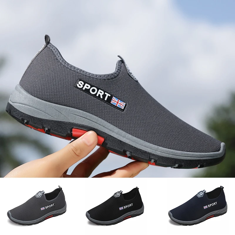 

Zaptillas Men's Summer Sneakers Quick-Drying Sport Men Dad Running Sneakers Thick Bottomed Red Sports Shoes Amarelo Tennis Easy