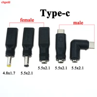 1x usb type c 5 5 2 1 mm female to 5 5x2 1 4 8 1 7 mm micro usb male for iphone plug laptop pc dc power adapter connector