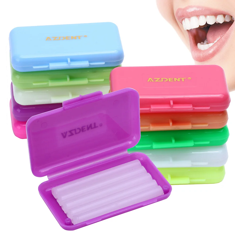 

5 Box PCS Dental Orthodontics Wax Mix Scent Ortho Wax for Braces Bracket Gum Mint Rose Scent Original Flavor Teeth Whitening