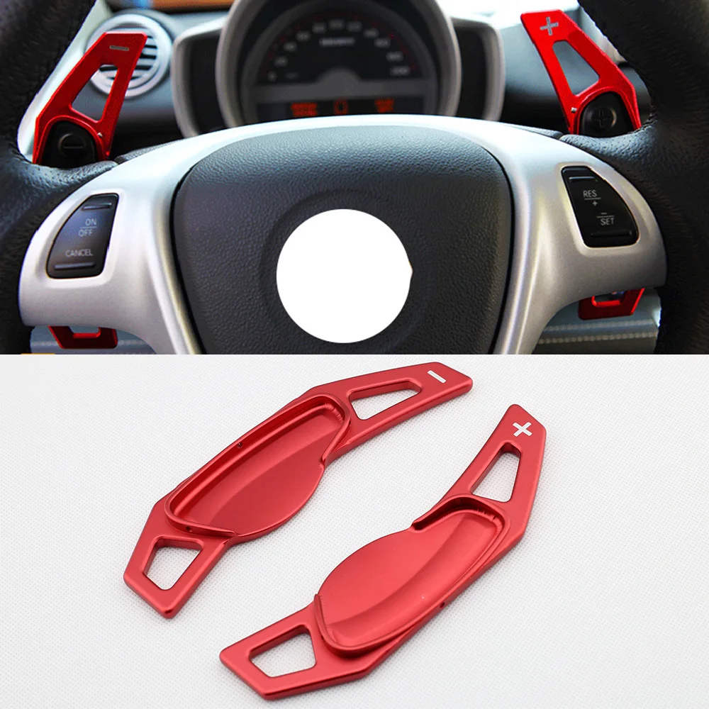 

Car Steering Wheel Paddle Shift Shifter Extension Fit For Benz Smart Fortwo W451 W453 Red Style Accessories