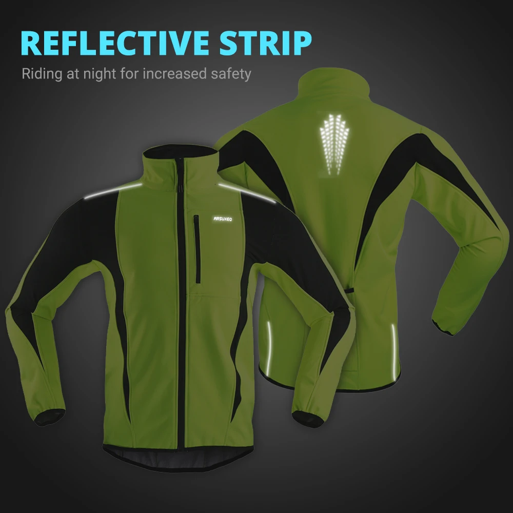 

Men Cycling Jacket Bicycle MTB Road Bike Clothing Thermal Fleece Windproof Waterproof Long Jersey Running Autumn Winter Coat