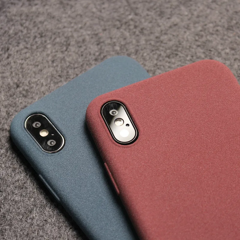 

FeelMe Case Ultra-Thin Sandstone Case Back Cover Soft Scrub Cover For iPhone12 case 11 Pro 6 6S 7 8 X XR XS Max Plus phone case