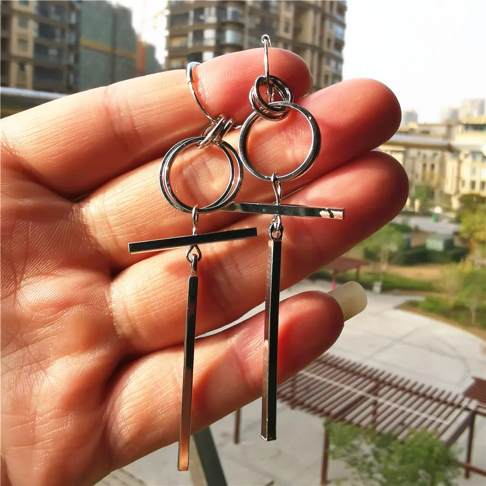 Серьги KPOP DNA в Корейском стиле для мужчин и женщин длинные серьги-гвоздики из