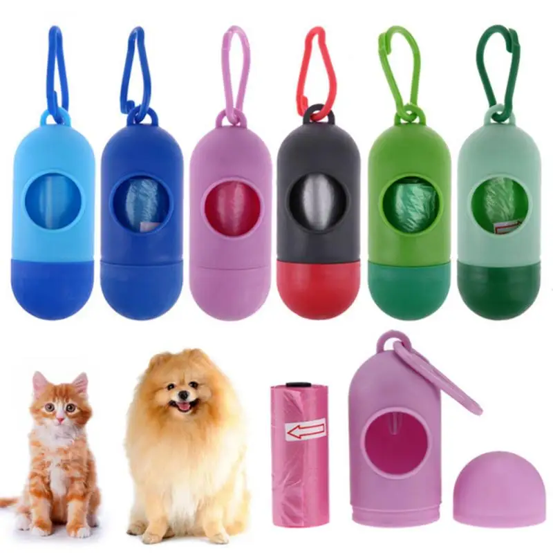 

Pill /Bone Shape Pet Dog Poop Bag Dispenser Waste Garbage Bags Carrier Holder Dispenser Poop Bags Set Pet Dog Waste Bag TXTB1