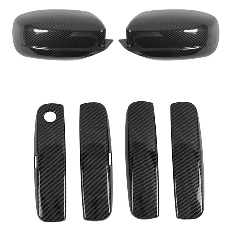 

2 Set Car Accessories: 1 Set Side Rearview Mirror & 1 Set Outer Side Door Handle Cover Trim