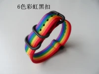 nato zulu strap nylon watch with 18 mm 20 mm 22 mm 24 mm striped rainbow canvas replacement bracelet wholesale