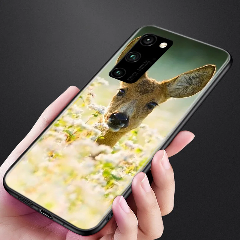 

Silicone Cover Cute fawn deer animal Phone Case for Huawei Honor 30 20 Pro 10i 9A 9S 9X 8X 10 9 Lite 8 8A 7A 7C Pro