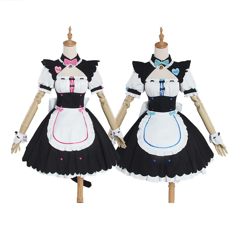 

Anime NEKOPARA Cosplay Costume Vanilla Chocolate Maid Dress Lolita OVA Maid Uniform NEKOPARA Cosplay Cute Cat Neko Girl Costume