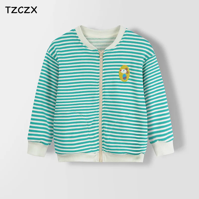 

New Children'S Baseball Jackets Fashion Simplicity Cartoon Embroidery Pattern Cotton 100% Boy's Girl's Jackets Outerwears