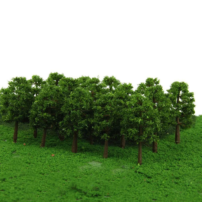 Garden Model Trees Plastic Decoration Supplies 20Pcs 8CM Mini Scenery Street