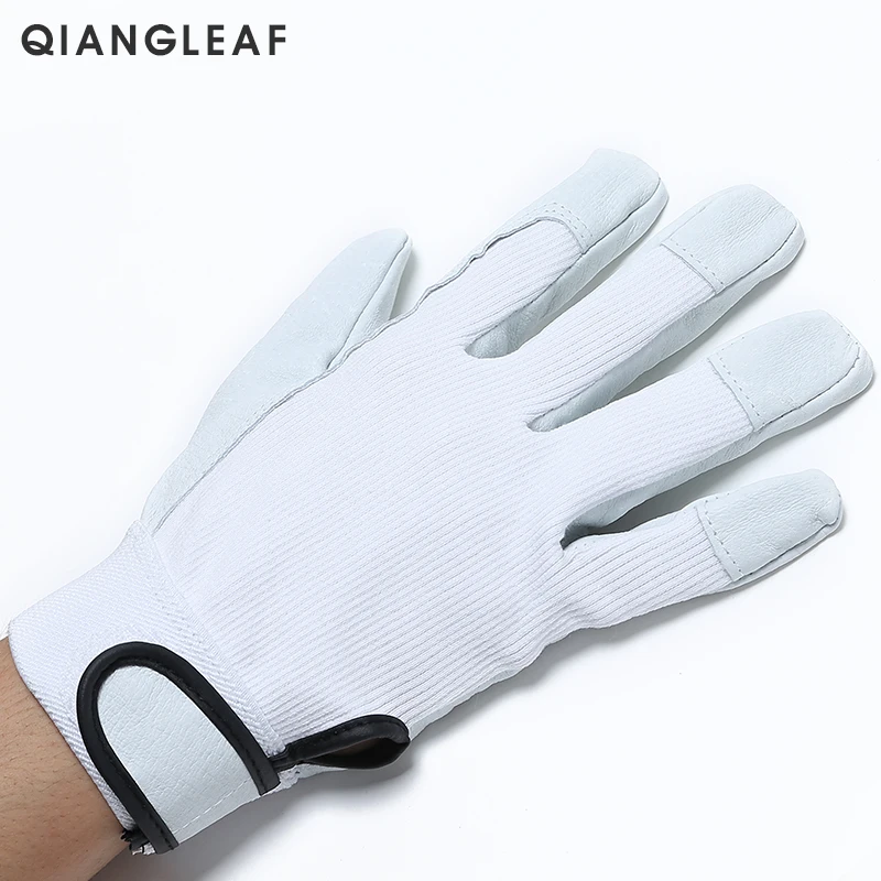 QIANGLEAF брендовые защитные рабочие перчатки, защитные перчатки, кожаные ультратонкие парусиновые перчатки для садоводства и велоспорта, 510