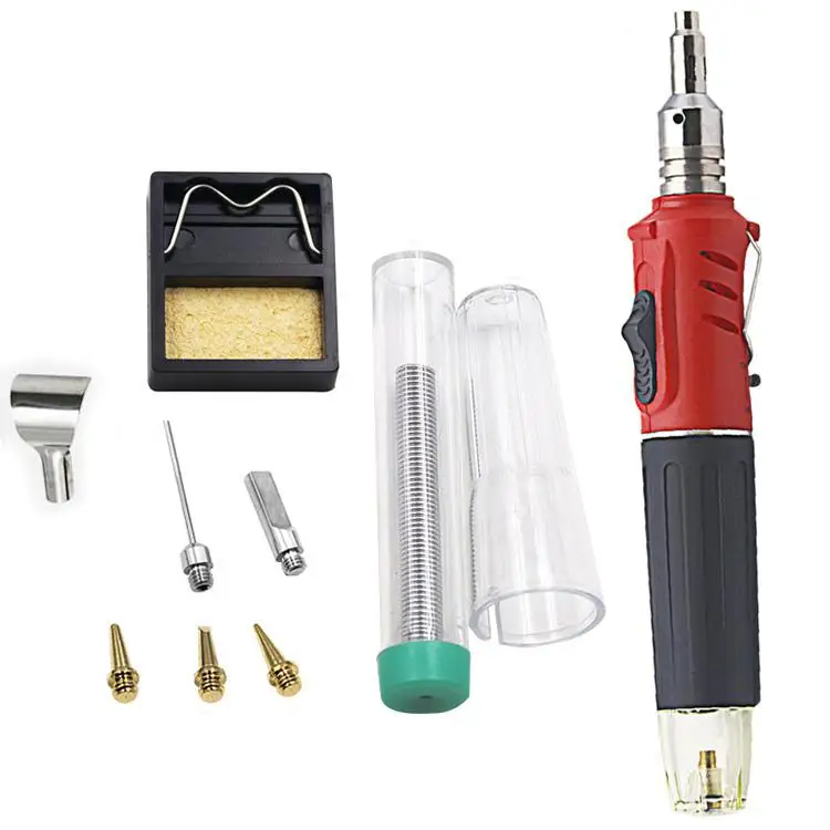 

Butane Gas Soldering Iron Kit Welding Kit Torch 10 in 1 Professional Tool