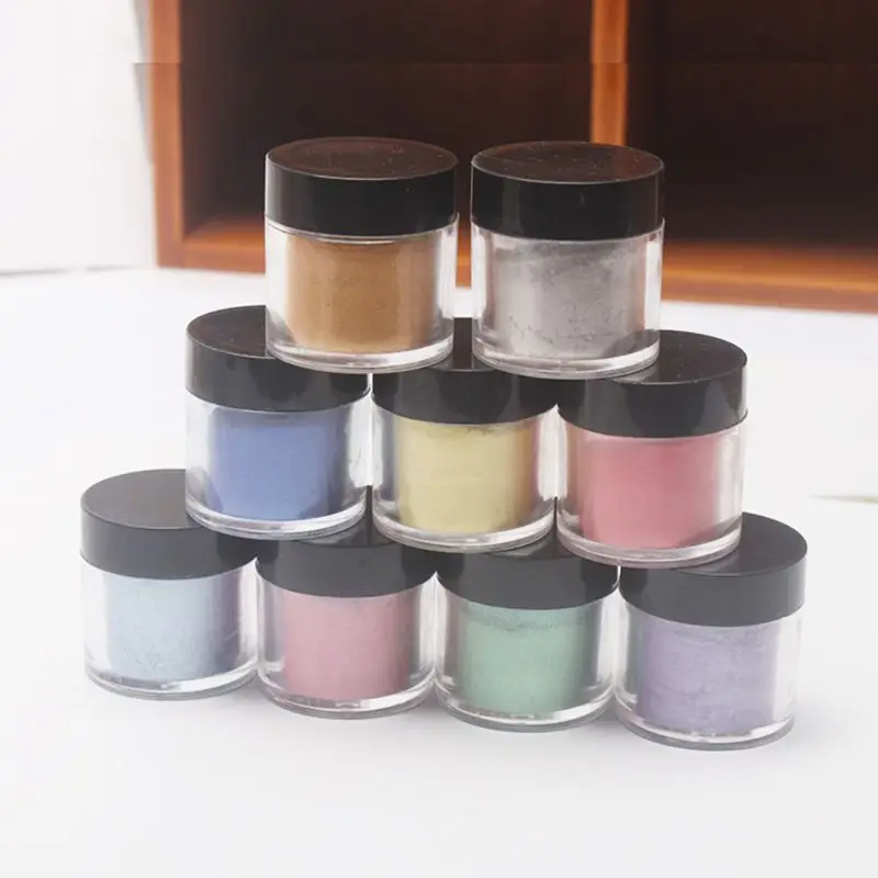 

9 Pcs/set Pearlescent Mica Pigment Pearl Powder UV Resin Crystal Epoxy Craft DIY Jewelry Making Slime Toning Color Highlight Gli