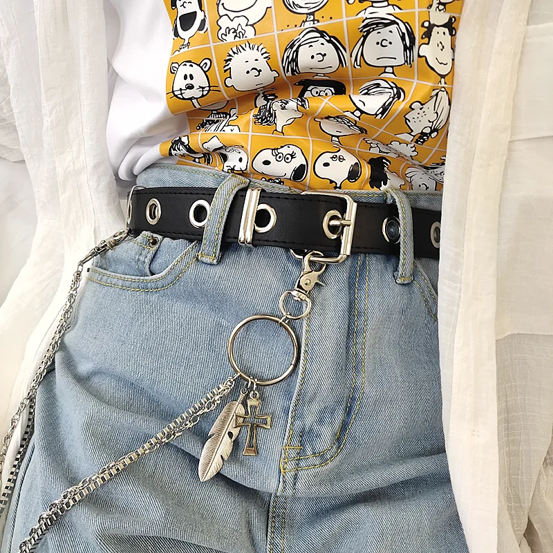 

Панк ремень Для мужчин и Для женщин Для мужчин личность, подходящая к любому стилю одежды в стиле «хип-хоп» пояс для брюк молодых студентов к...