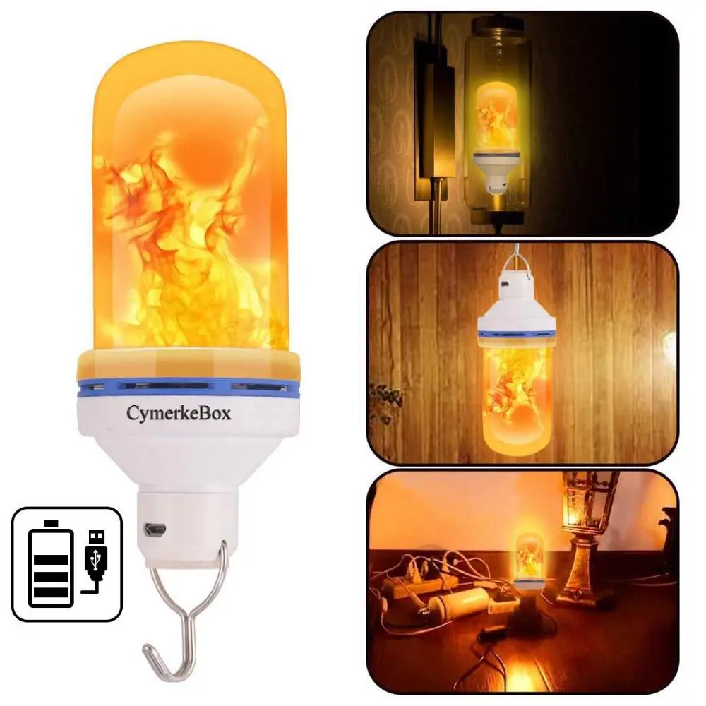 2020 Новый светодиодный динамический с эффектом пламени светильник лампочка E27 B22