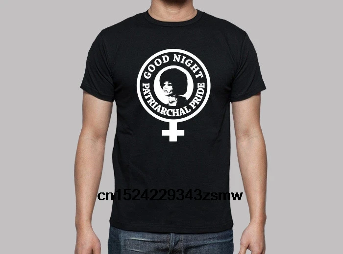 

100% Cotton O-neck Custom Printed Tshirt Men T shirt Men - angela davis antipatriarchal Women T-Shirt
