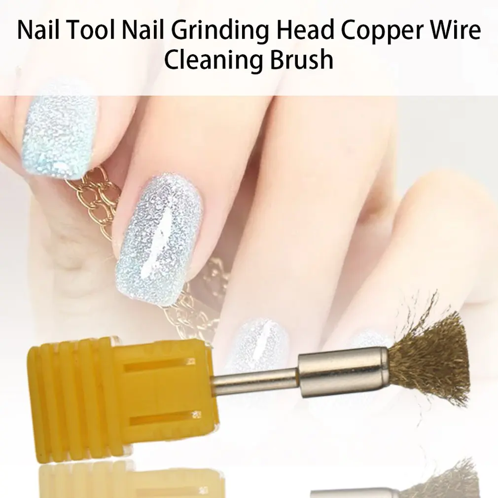 Инструменты для ногтей Полировочная головка щетка чистки медной проволоки