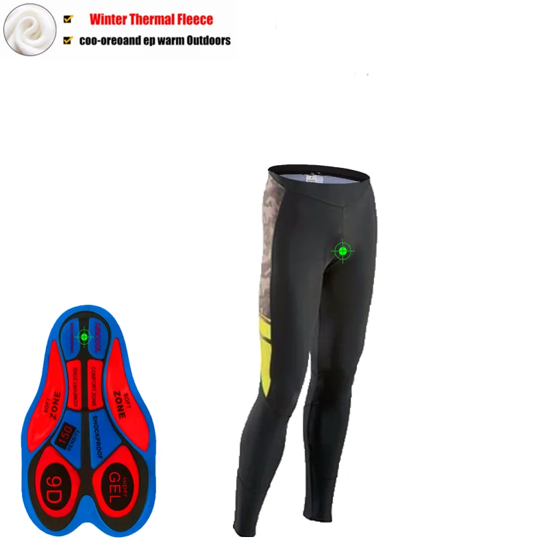 Winter Long Pants NW сохраняющие тепло велосипедные комбинезоны зимние термальные брюки для горного велосипеда велошорты Coolmax 9D гелевые штаны для велоспорта - Цвет: Winter Long Pants