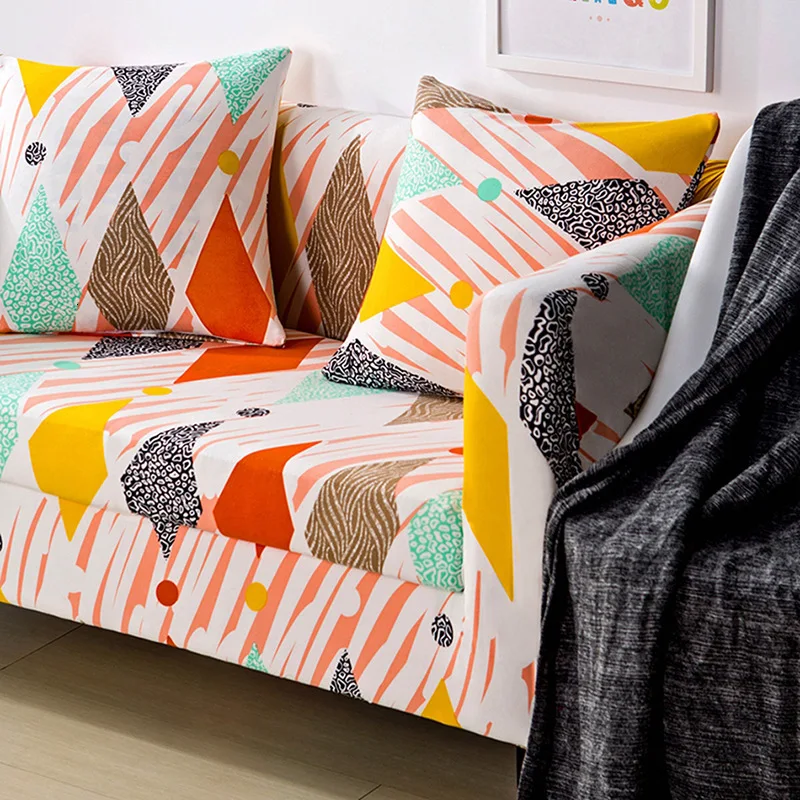 Набор чехлов для диванов из сырой льняной ткани Современные Простые тканевые