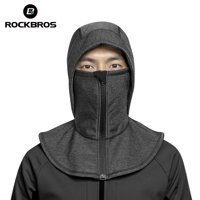ROCKBROS велосипедная Зимняя Маска на все лицо флисовая гарнитура крышка для шеи