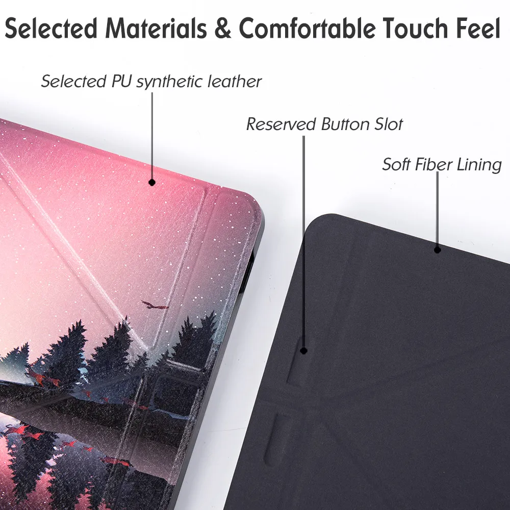Умный чехол BOZHUORUI для чтения электронных книг Kobo Forma 8 дюймов многоугольный