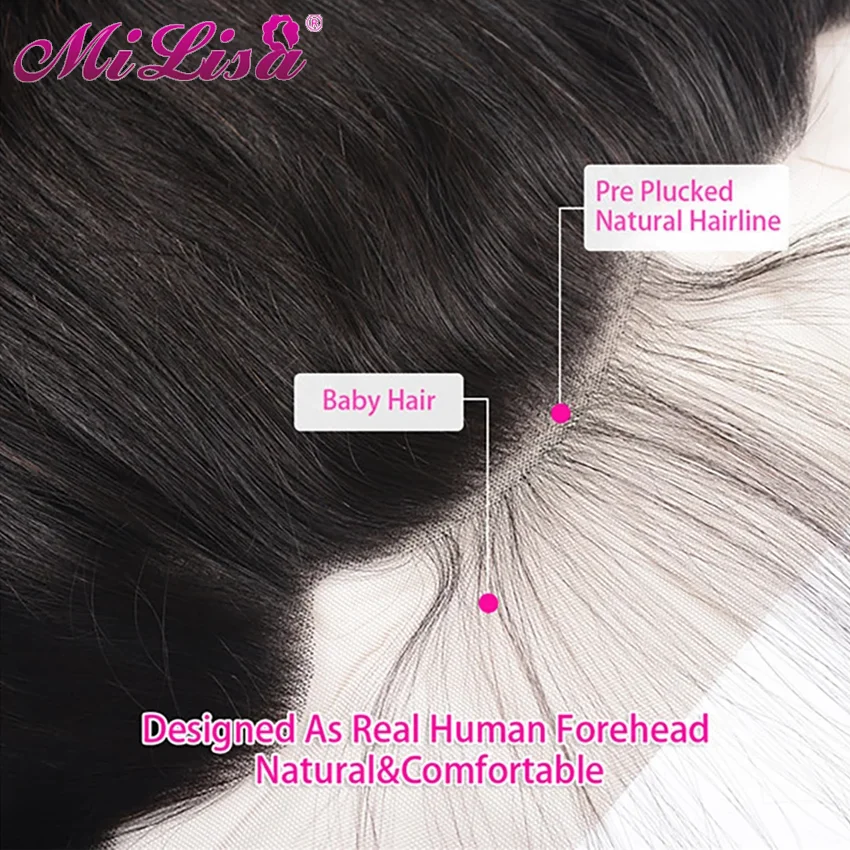 

Brazilian Straight Hair Natural Lace Closure 4x4 Lace Human Hair Swiss Lace Closure Transparent 24 Inch Middle Part Closure Only