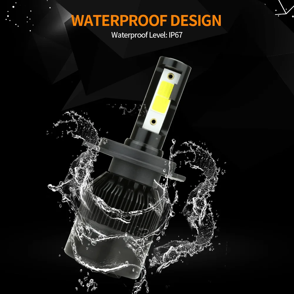Zdatt H7 светодиодный фары H4 фонарь для бега мини H11 H8 H9 Противотуманные 6000LM 60 Вт 6000 К