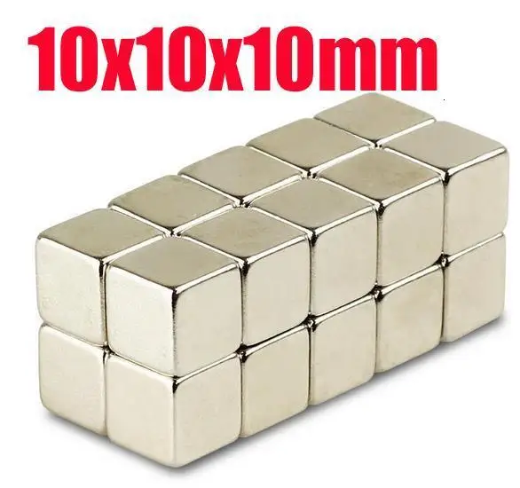 1 шт. N35 блок диаметром 10x10x10 мм NdFeB Магнит куб волшебная игрушка неодимовые магниты 10*10*10 редкоземельные магниты постоянные 10 мм x 10 мм x 10 мм