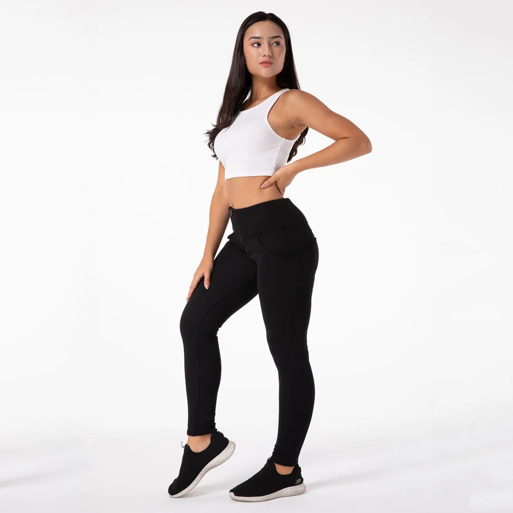 Shascullfites Enhancing High Waist Push Up Sport Legging Women Black Yoga Pants Fleece Lined Stretchy Gym Workout Tights